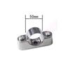 2PCS 16/20/25/32/38/50mm Diameter Single Hole Pipe Clamp Wall Mounted Aluminum Tube Saddle Buckle Fastener Kit With Screws