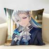 Neuvillette Genshin Impact Cushion Cover Natural Linen Organic Fabric DoubleSided Printing Room Sofa Decor Pillow Case