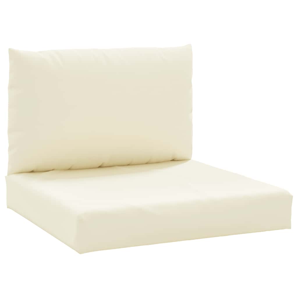 2 Piece Pallet Cushion Set Cream White Oxford Fabric