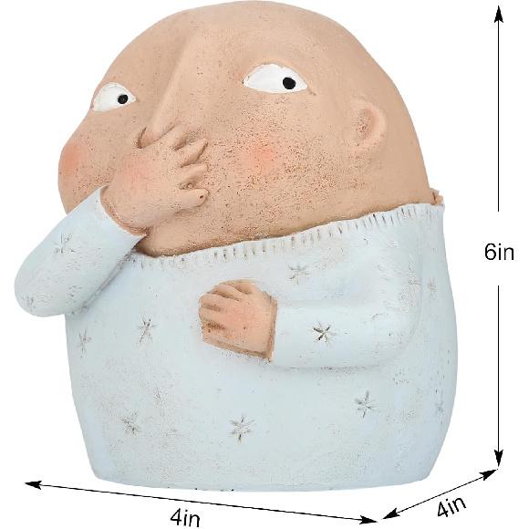 Boy Holding Nose Bathroom Statue - Funny Bathroom Art Signs, Knick Knacks for Shelves, Boy Holding Nose Sculptures and Figurines for Unique Home