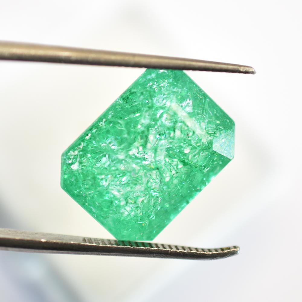 RARE Emerald Shape   13 Ct NATURAL Green Emerald Loose Gemstone