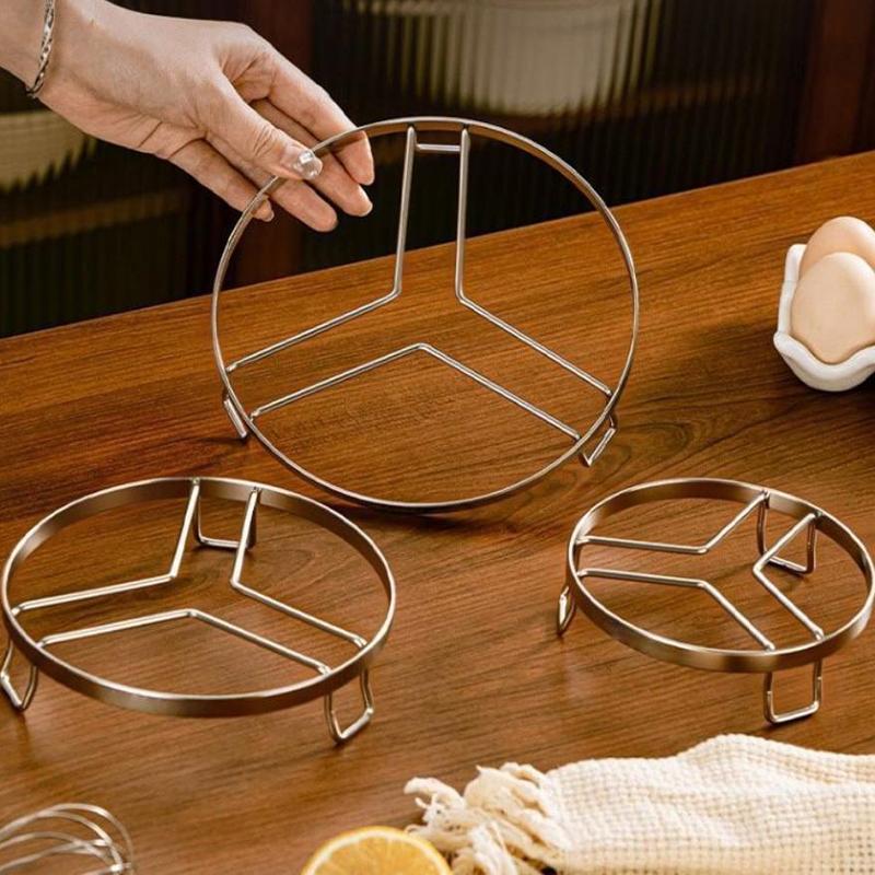 New Stainless Steel Steamer Rack Heavy Duty Round Durable Pot Pan Pressure Cooker Trivet Kitchen Cookware Accessories