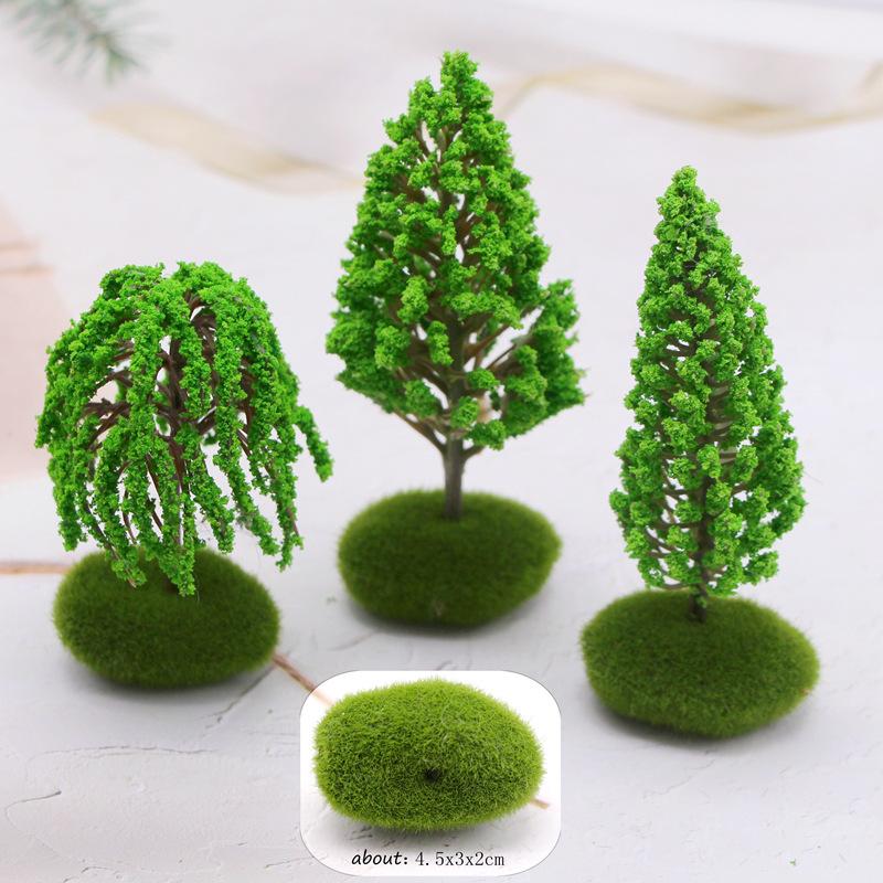 Miniature Garden Mini Simulation Landscape Tree Plastic Building Model Tree OB11 Micro Landscape Scene Production Material
