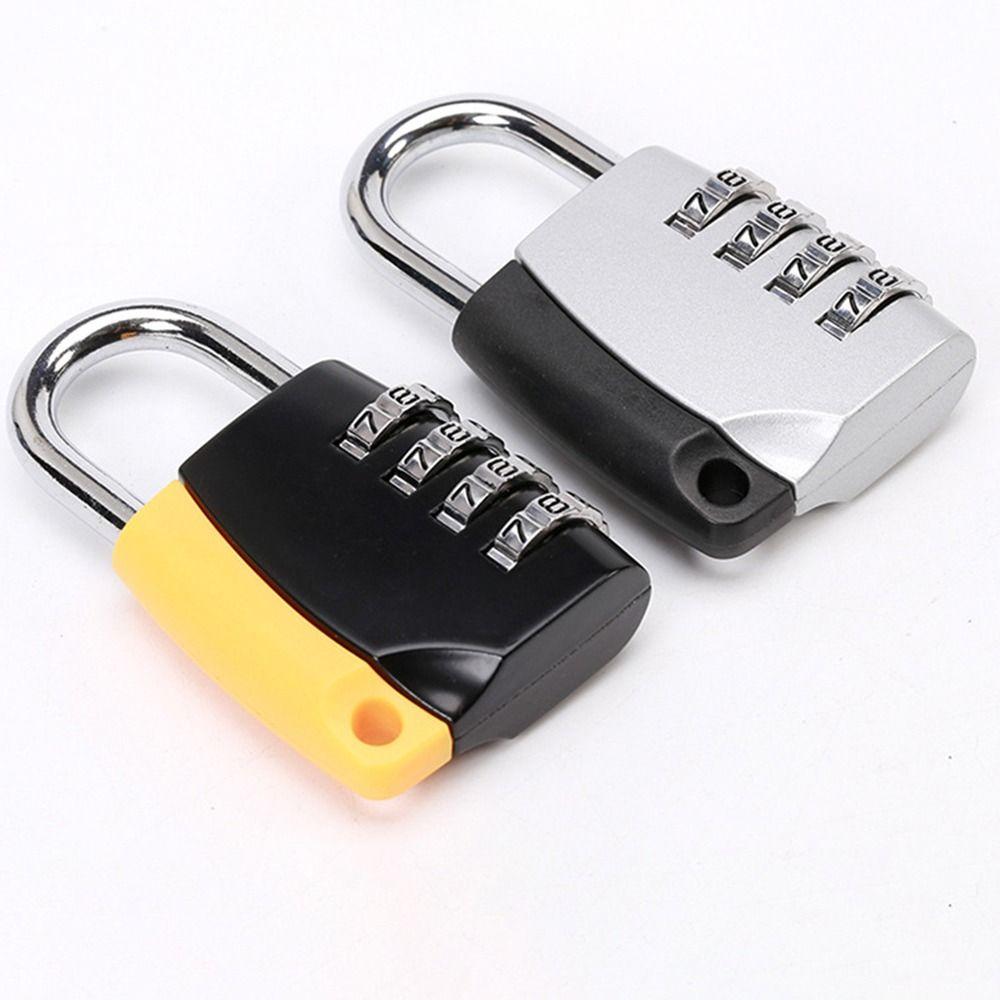 4 Dial Digit Travel Luggage Padlock Backpack Zipper Lock Dormitory Cabinet  Lock Password Lock