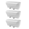 3PCS Hanging Flower Pots Railing Fence Planter Holder with Drainage Holes for Balcony Window Country Style White