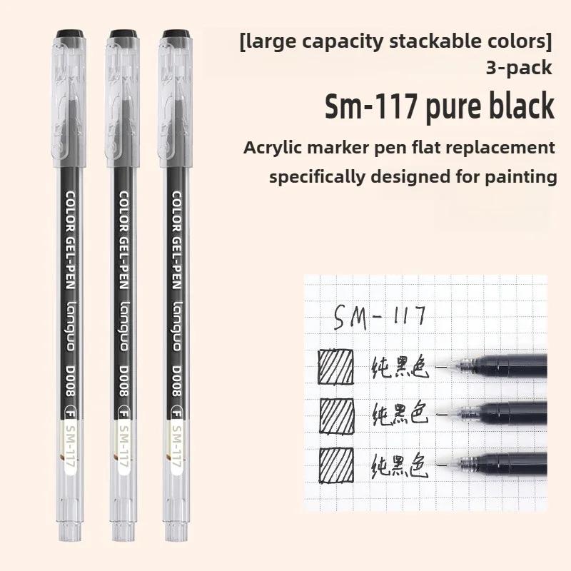LANGUO Overlayable High-Capacity Replacement Gold/Silver/White/Black Drawing Gel Pens for Art Marker Stationery School Supplies
