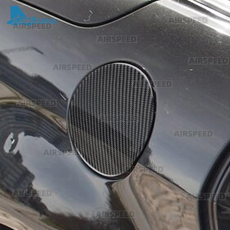 Real Soft Carbon Fiber Trim Sticker For Mercedes Benz SLK R171 2004 2005 2006 2007 2008 2009 2010 Car Fuel Tank Cap Accessories