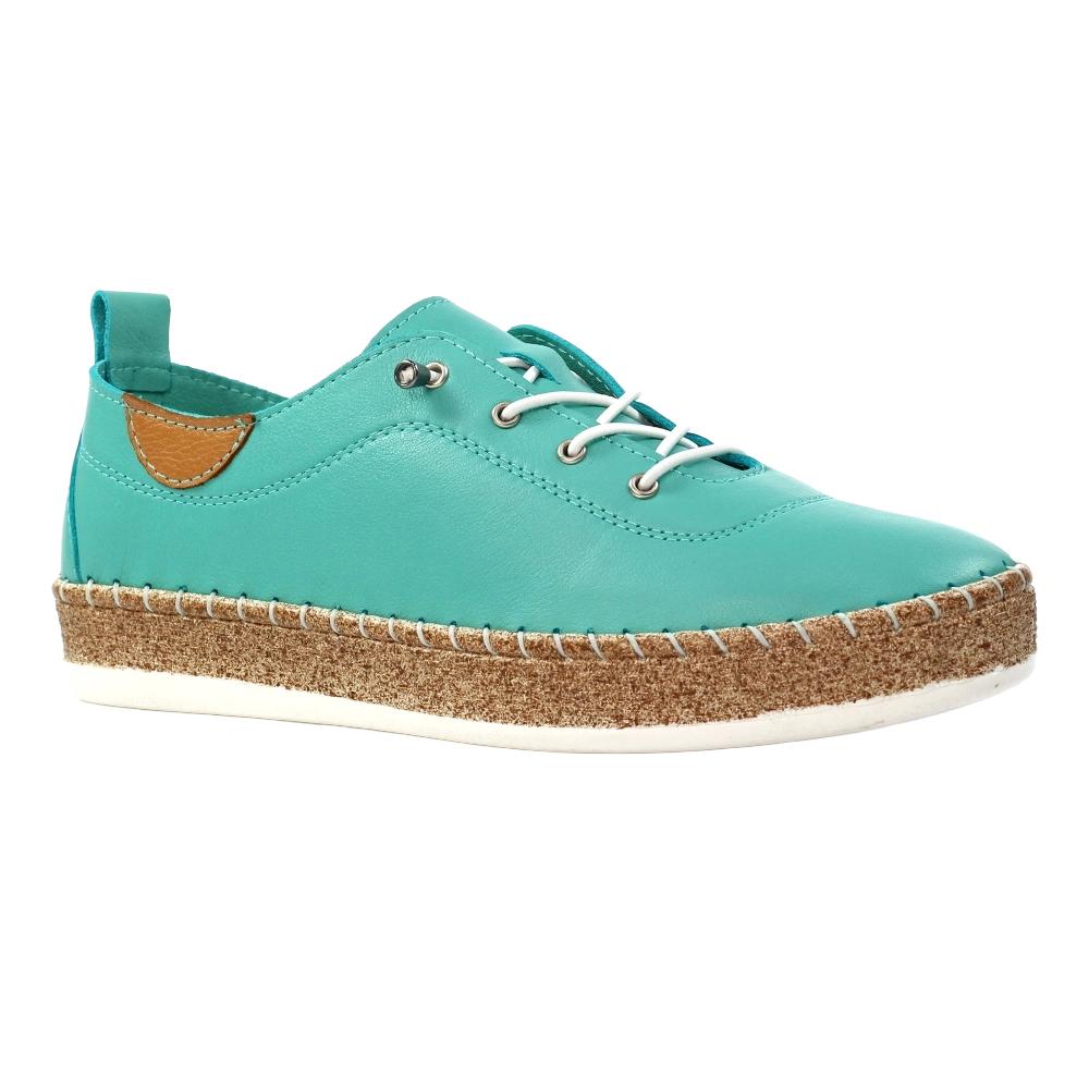 Lunar Womens/Ladies Evie Leather Plimsolls