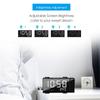 6 Inch Digital FM Projection Radio Alarm Clock 4 Brightness Adjustment 3 Time Displays Dual Alarm
