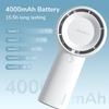 Portable Handheld Turbo Fan, 4000/6000 mAh Rechargeable Battery, Small Pocket Fan with 5 Speeds, Travel/Home/Office