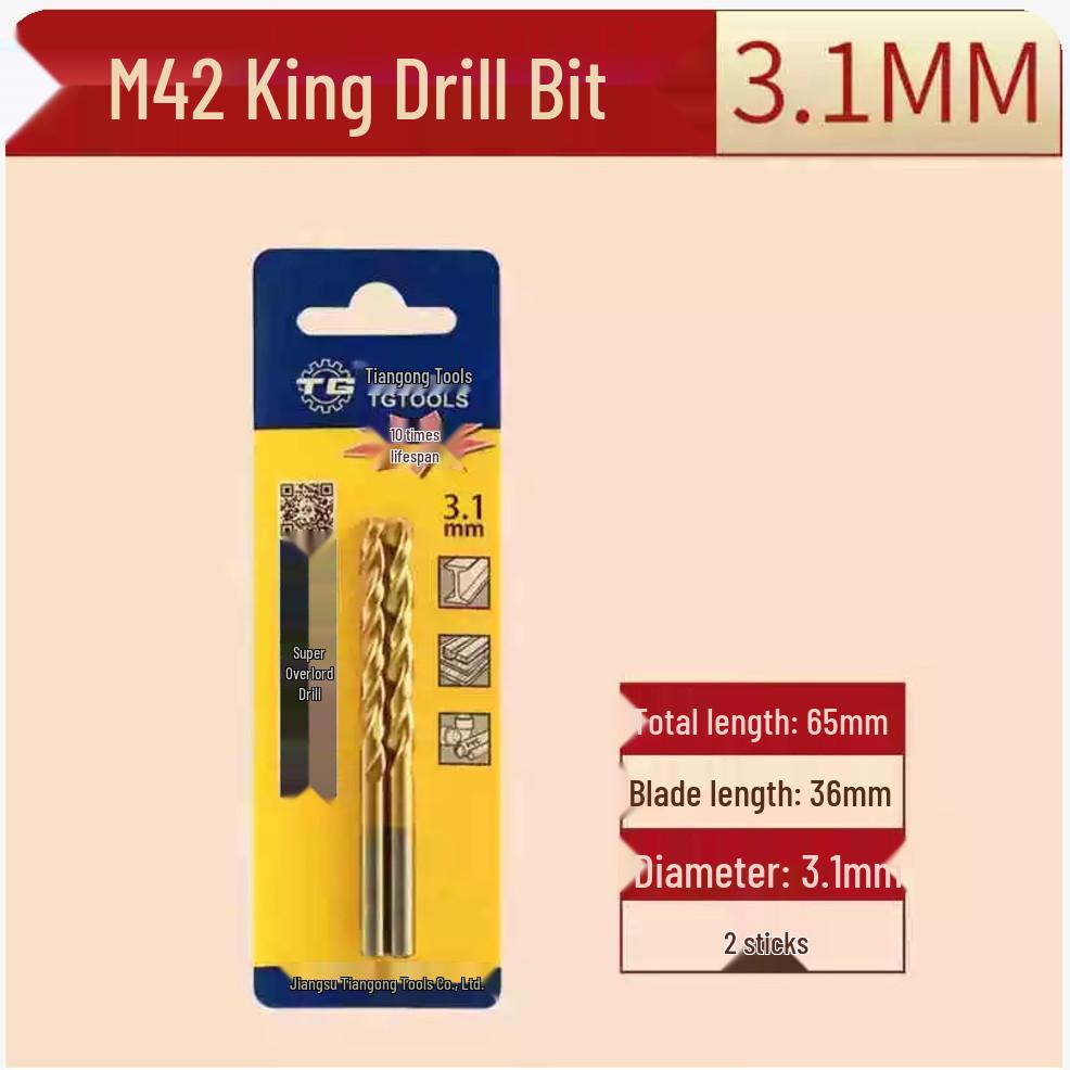 Tiangong M42 Overlord 8% Cobalt High-Speed Steel Twist Drill Bit for Stainless Steel