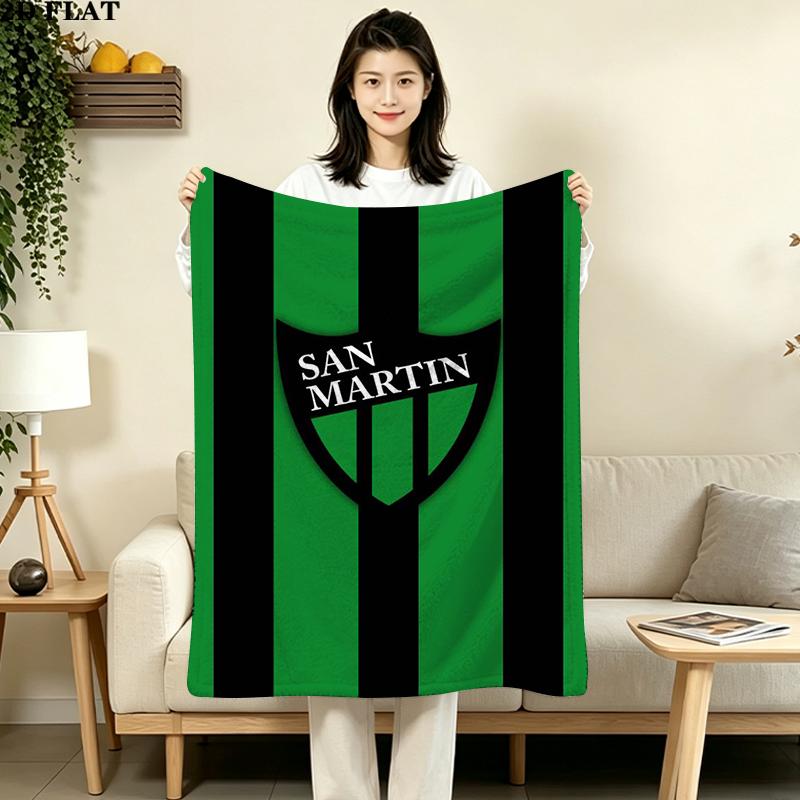 San Martin Print Flannel Blanket High Quality Warm Comfortable Cover for All Seasons Perfect for Gifts Home Decor