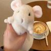 20cm Small Mouse Stuffed Animal Fluffy Rat Plush Doll Mini Pendant Keychain for Bag Ornament Party Favor