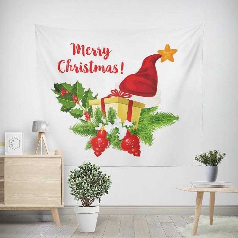 Christmas New Year Christmas Tree Pattern Living Room Bedroom Decorative Tapestry