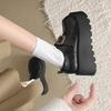 Fashion Commuter Brown Platform Small Leather Shoes Women's 2025 New Spring and Autumn British Style Retro Height Increase Mary Jane Single Shoes