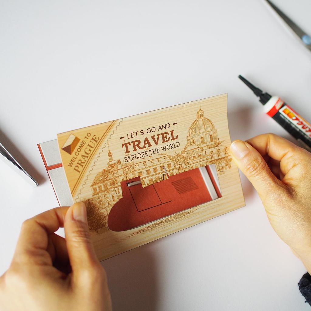 KINOWA "World Travel" Quilling Car Kit, Original Handmade Kit, Classic Car, Made in Japan