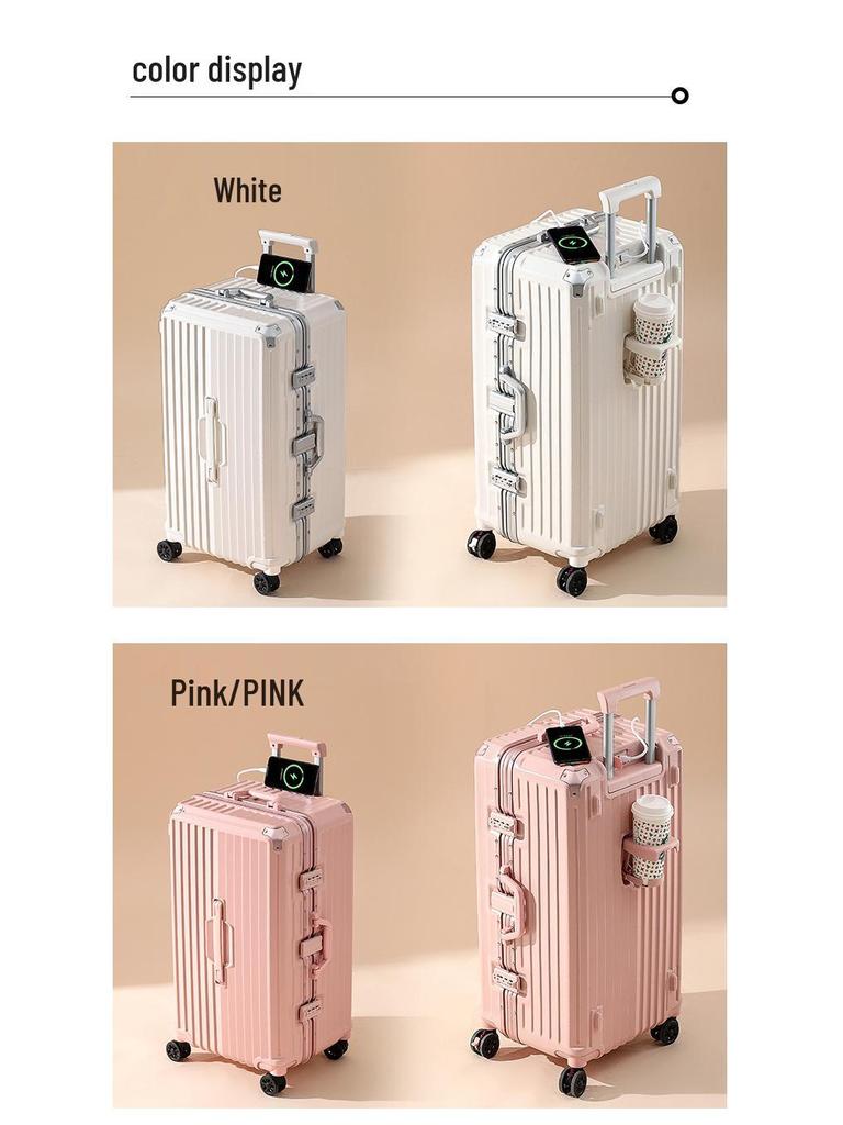 Anti-Fall Aluminum Frame Luggage Trolley with Large Capacity & Combo Lock