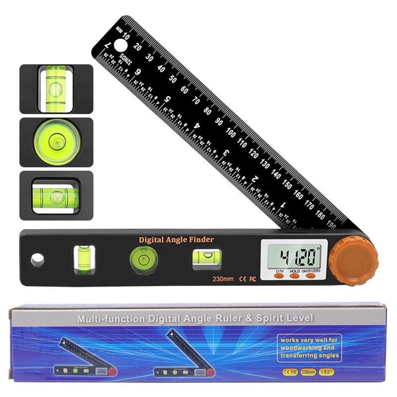 4-in-1 Digital Angle Ruler & Level - Multi-Purpose Woodworking Tool 4in1 Digital Angle Ruler - Orange
