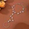 1pcs Fashion Shiny Glass Crystal Toe Chain Anklet Bracelet For Women Weddings Vacations Foot Decoration Jewelry