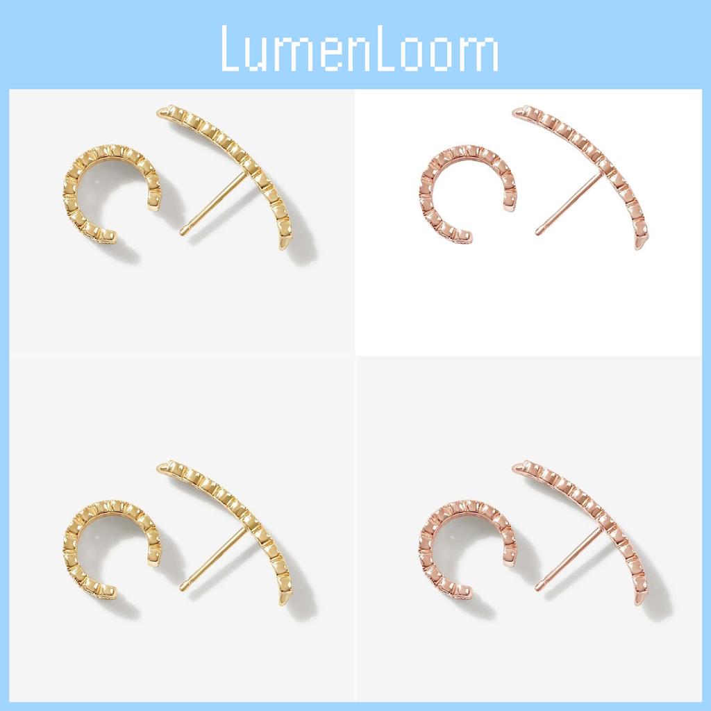 Stylish Geometric Shape Alloy Earrings And Ear Clips Set For Women Trendy Street Fashion Accessories