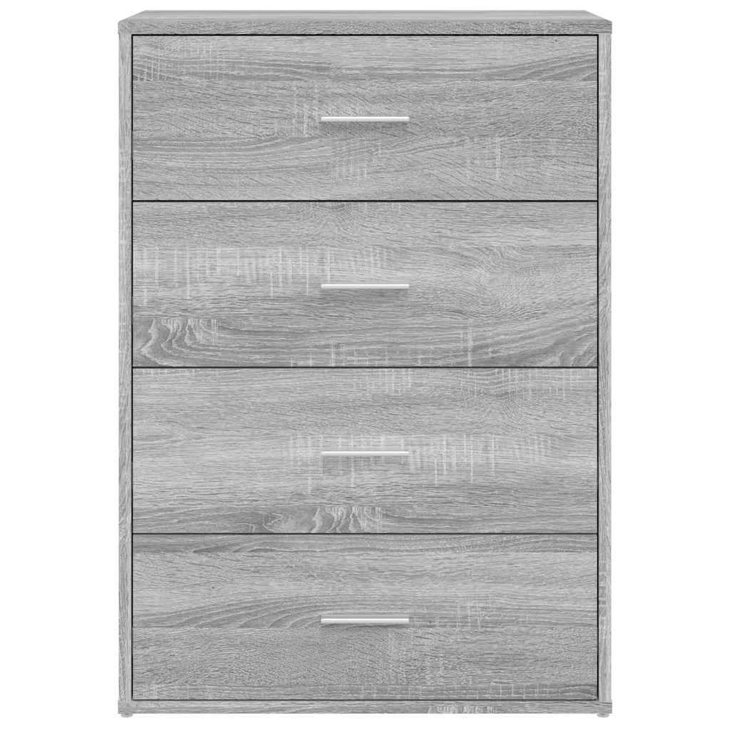 Vidaxl Chest of Drawers, Sonoma Oak Grey, 60X31X84 Cm, Wood-Based Material