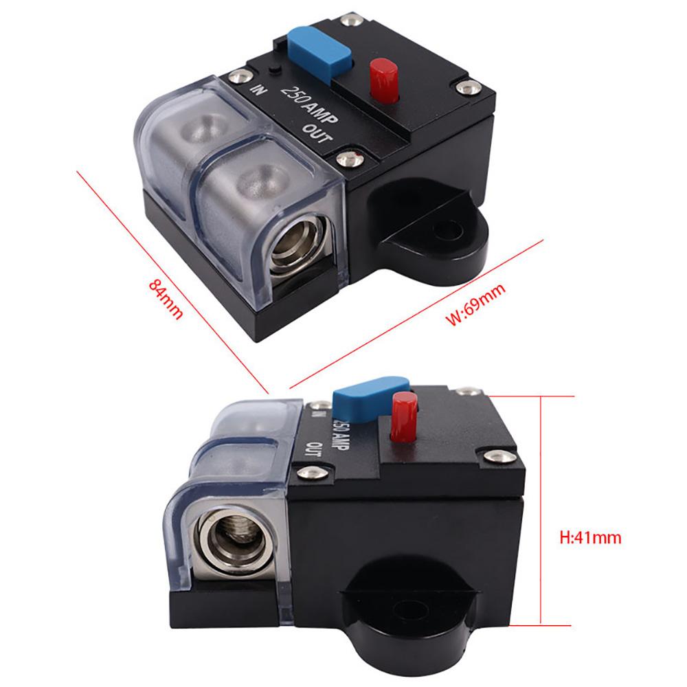 250Amp Circuit Breaker Reset 12V-48V Car Boat Stereo Audio Fuse Automatic Switch