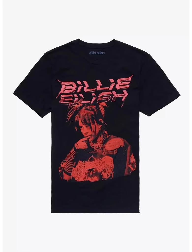 Unisexs Tshirt Billie Eilish Star Pattern Printed Tshirt 2026 Summer Unisex Women Fashion Cotton Tshirt Casual Harajuku Streetwear