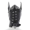 VaHppy SM BDSM Erotické hračky Psí návleky na hrdiny Hraní rolí Big Black Dog Slave Odnímatelné návleky na oči a ústa
