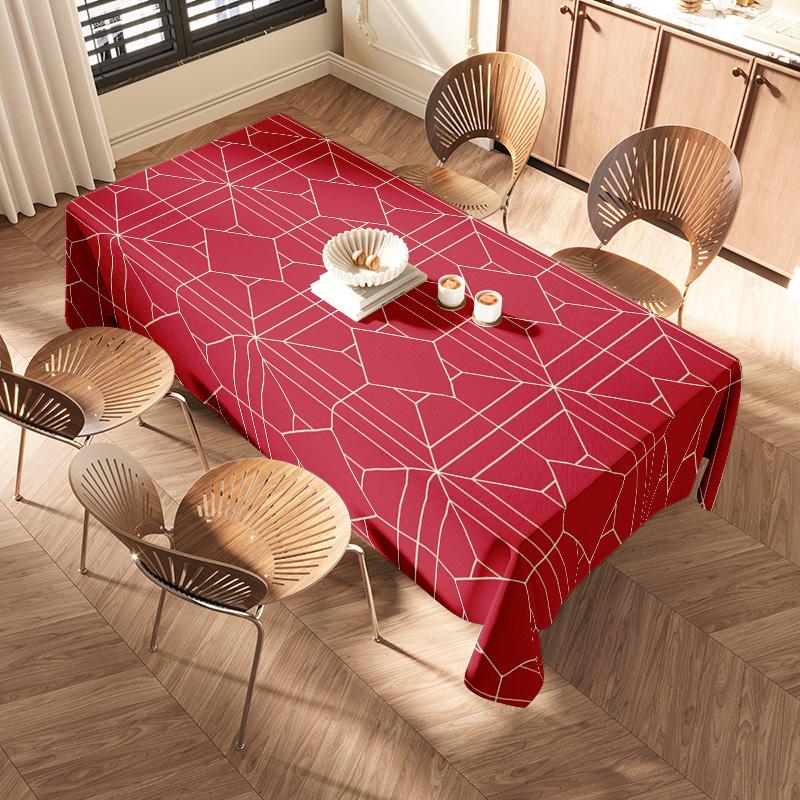 Red Spider Web Printed Tablecloth With White Lines For Home Dining Decorations In Size 60X120Cm Modern Kitchen Linen From Home G