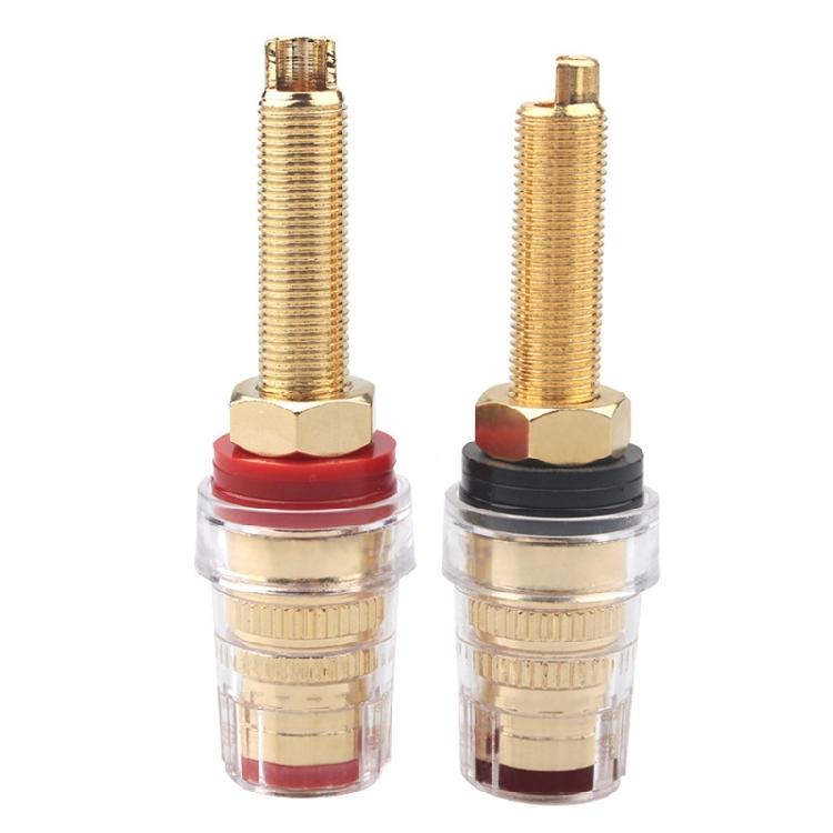 1 Pair Transparent Wire Connector Posts HIFI Speaker Terminals for Amplifiers Ensuring Secure and Stable Connection