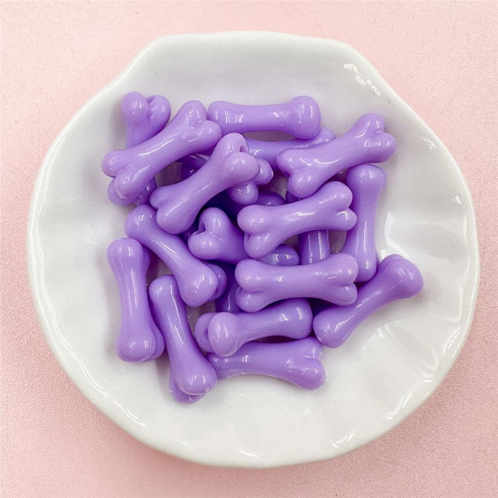 High Quality Handmade Materials Acrylic Fashion 20Pcs Colored Bones Beads Bead 8.6*20mm