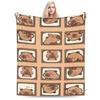 Capybara Cartoon Blanket Soft Warm Comfortable Plush Throw Blanket For Girls Boys Living Room Flannel Bedspread Bed Cover