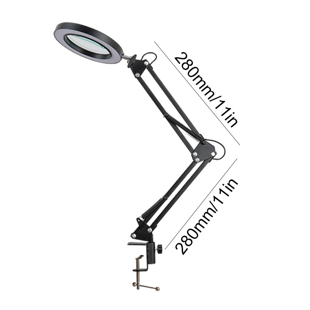 HD30 10X LED zvětšovací lupa Osvětlená lampa s lupou Tříbarevná lupa pro sváření/stolní lampu/péče o pleť