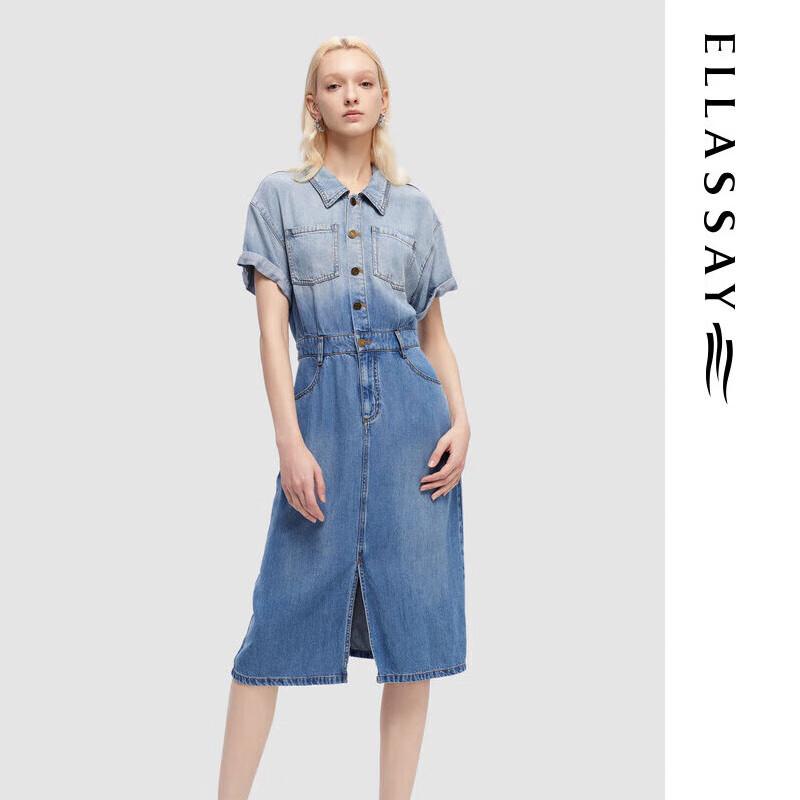 

ELLASSAY Women s Slimming Lyocell Denim Dress XS