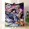 Stylish Anime Characters In Vibrant Colors Flannel Blanket for Bedroom, Living Room, Sofa, and Nap Sofas.