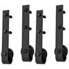 Sliding Door Hardware Kits 2 Pcs 183 Cm Steel Black