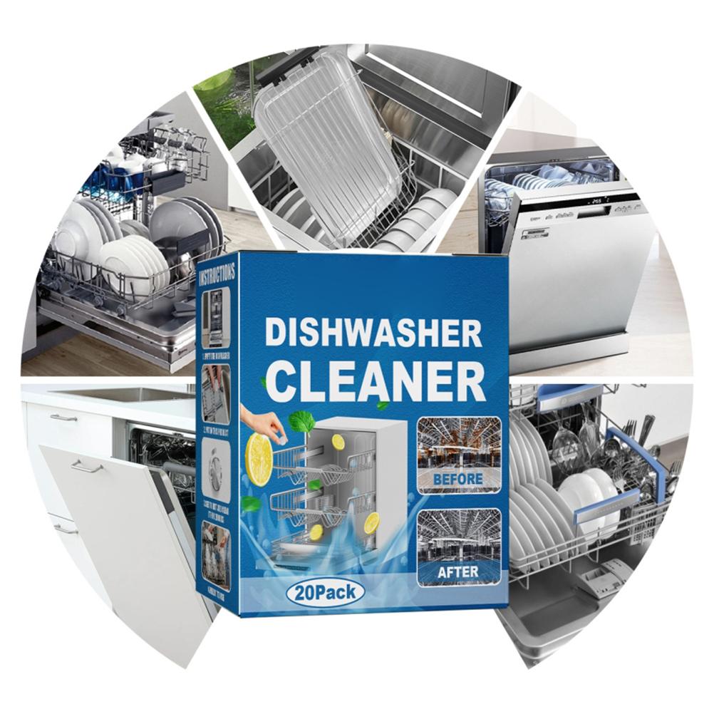 20 Adet Bulaşık Makinesi Kireç Çözücü Tablet Etkili Temizleyici Tabletler Mutfak Sofra Takımı Bakımı