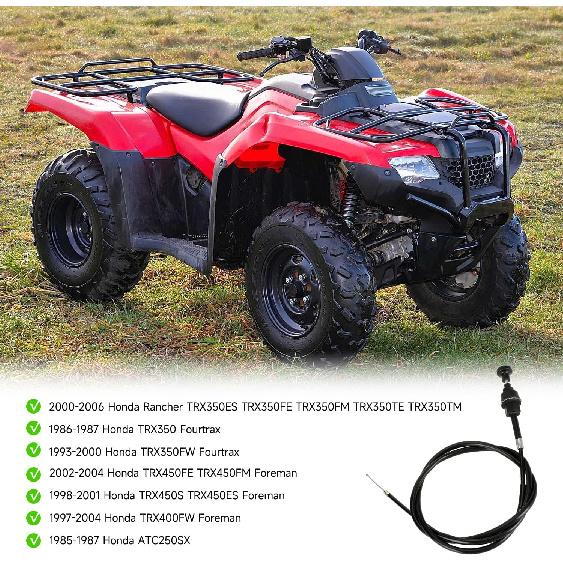 Choke Cable For Rancher 350 TRX350 TRX350FM TRX350TM TRX350FE 2000-2006 Fourtrax 300 350 Foreman 400 ATV 4 Wheeler Quad With Starter Valve Plunger