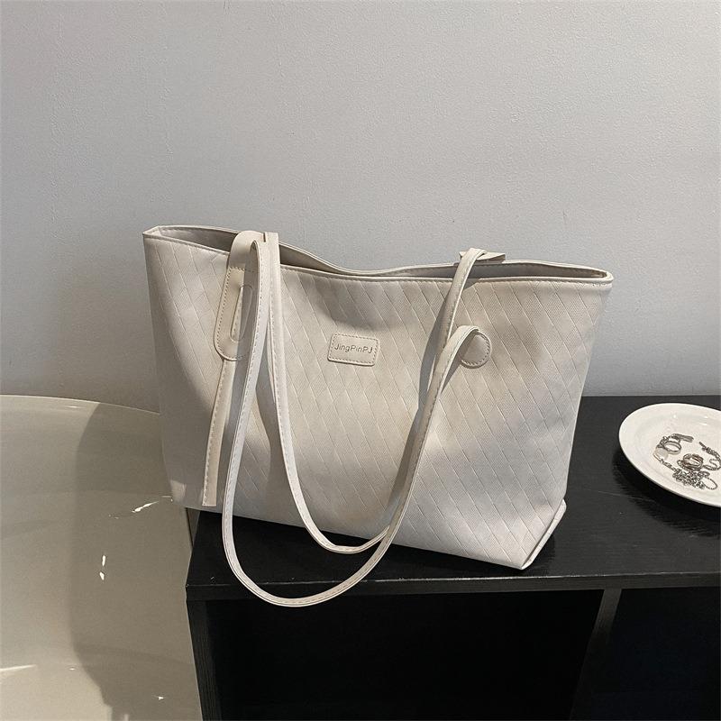 

New Light Luxury Popular Large-capacity Commuting Versatile Shoulder Bag Casual High-end Tote Bag Women Shopping Bag Handbags білий