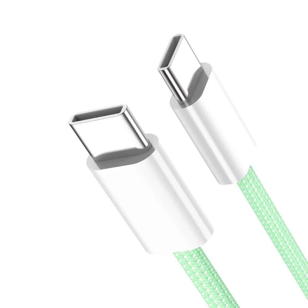 PD 60W Type C to Type C Color Cable For iphone 15 15pro Fast Charging For Xiaomi Samsung Huawei Type C Weaving Cable 1M 2M 3M