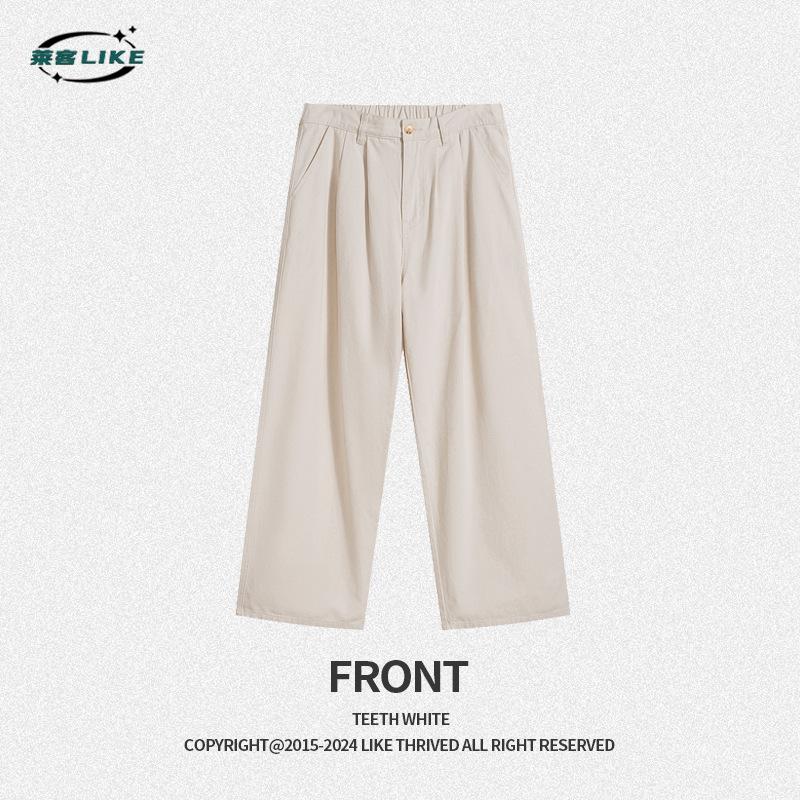 

Осенние и зимние джинсы из чистого хлопка, мужские простые повседневные брюки для отдыха на открытом воздухе, американские ретро-свободные прямые брюки 3XL