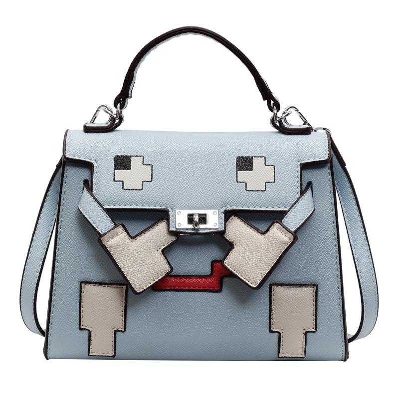Mosaic doll bag Kelly bag retro shoulder handbag female personality niche design