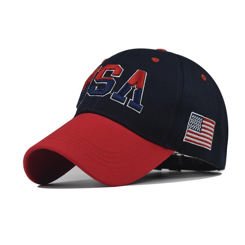 Klassieke Baseballpet met USA Borduurwerk en Verstelbare Pasvorm voor Mannen Zomer Casual Kleding