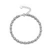 Unisex 925 Sterling Silver Bracelet 3mm + 4mm Bead Classic Style Gold/Silver/Rhodium Plated Fashion Chain & Link Bracelets