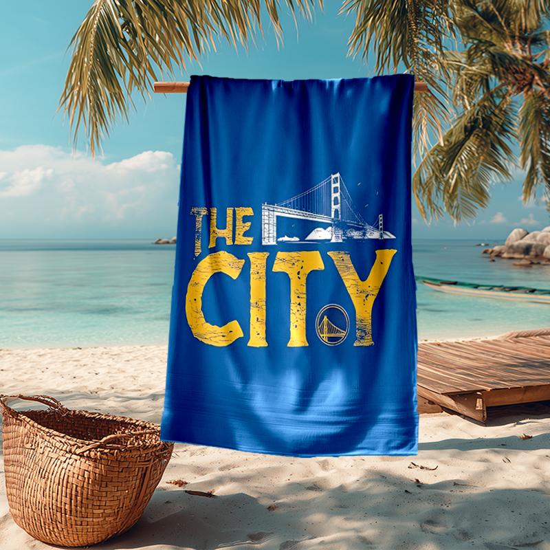 Ultra-Soft Beach Towel with Warriors Theme,Ideal for Pool - Camping, Diving - Perfect Travel Essential, Vibrant Beach Towel.