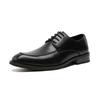 large size mens casual business office formal dress shoes lace-up derby shoe black brown genuine leather sneakers trend footwear