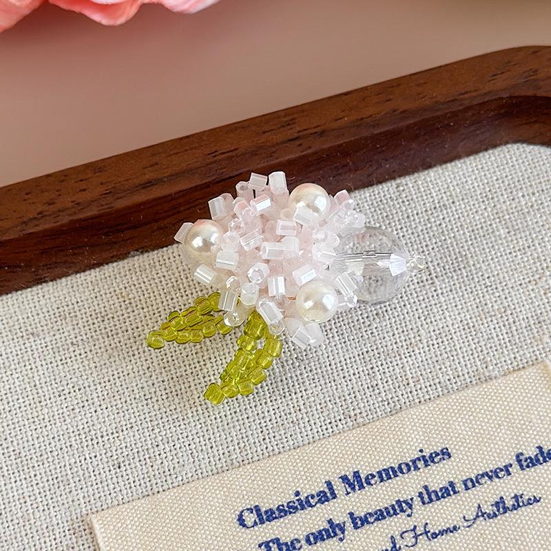 Beaded Floral Shoe Clips Colorful Flower 3D Tassel Shoe Diy Decorations For Woman Korean Jelly Shoes Accessories