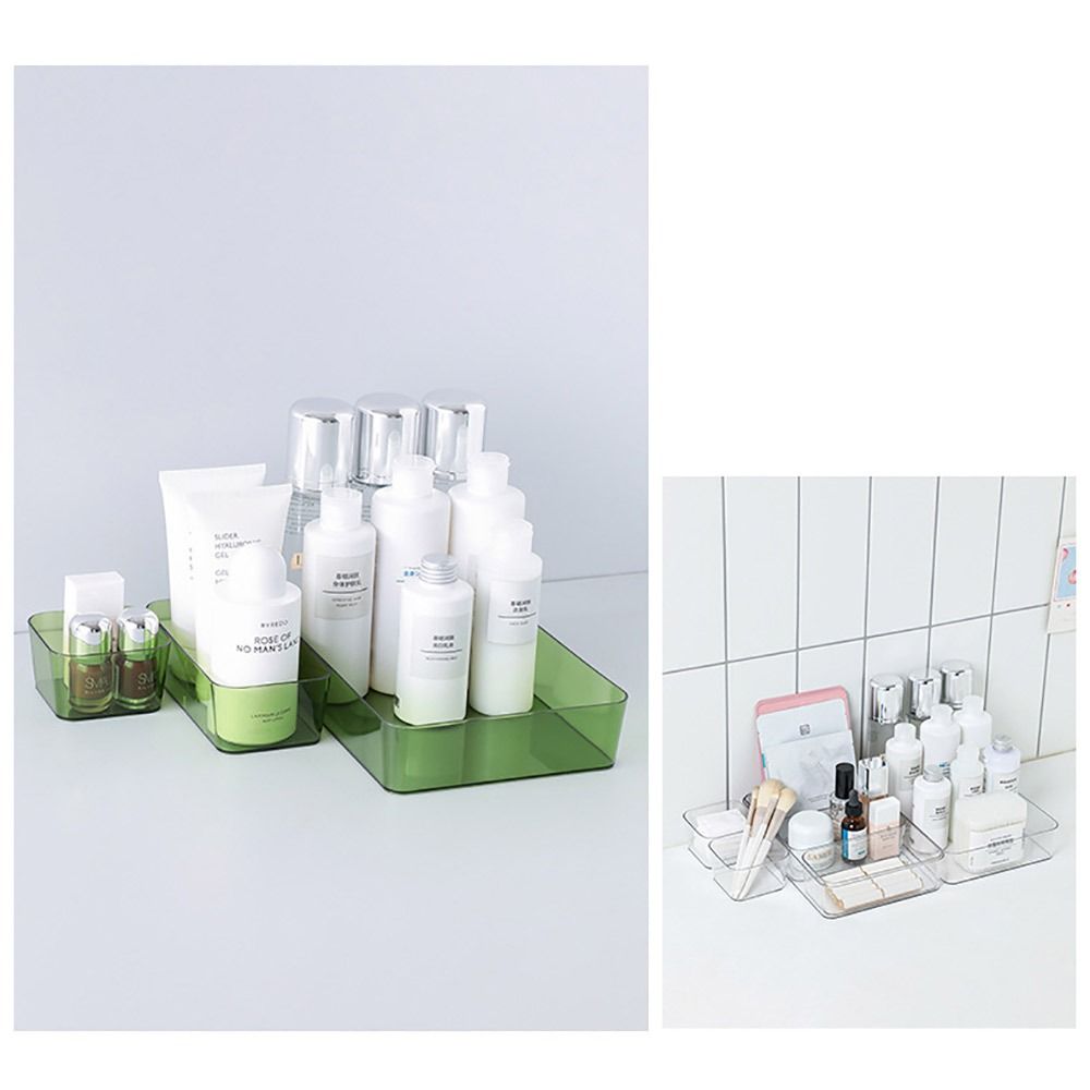1Pcs Transparent Desk Storage Organizer Drawer Table Jewelry Container Makeup Organizer Box