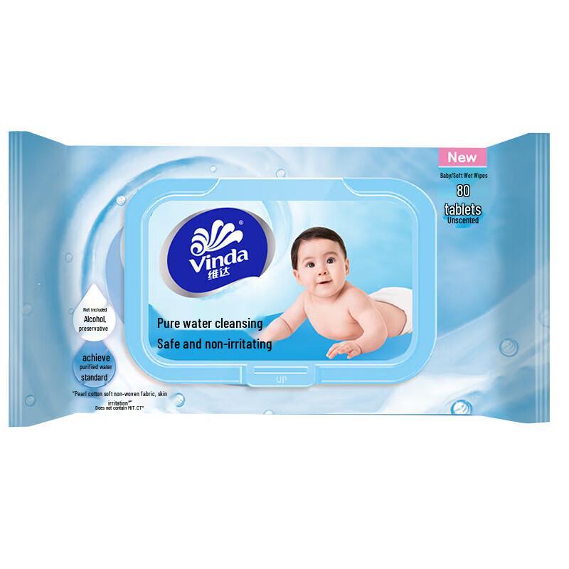 Lingettes de Soin pour la Peau à l'Eau Pure Vinda Baby