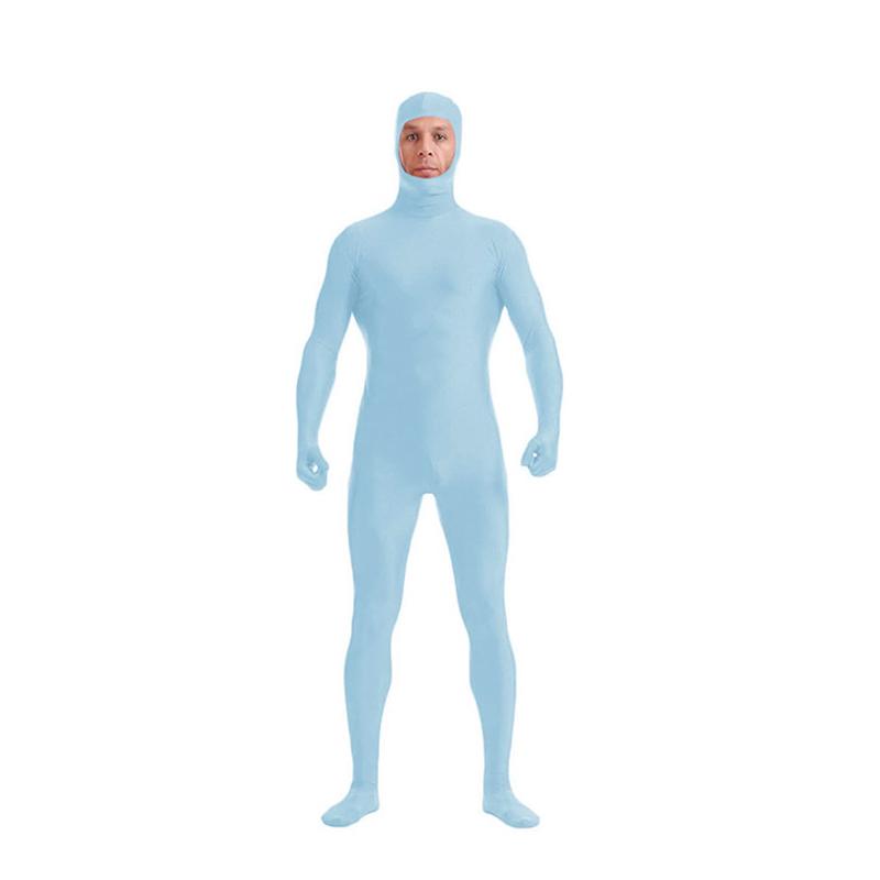 Fluorescent Color Zentai Invisible Jumpsuit Cosplay Costume Bodysuits Halloween Skin Tight Suit Stretch Disappearing Jumpsuit